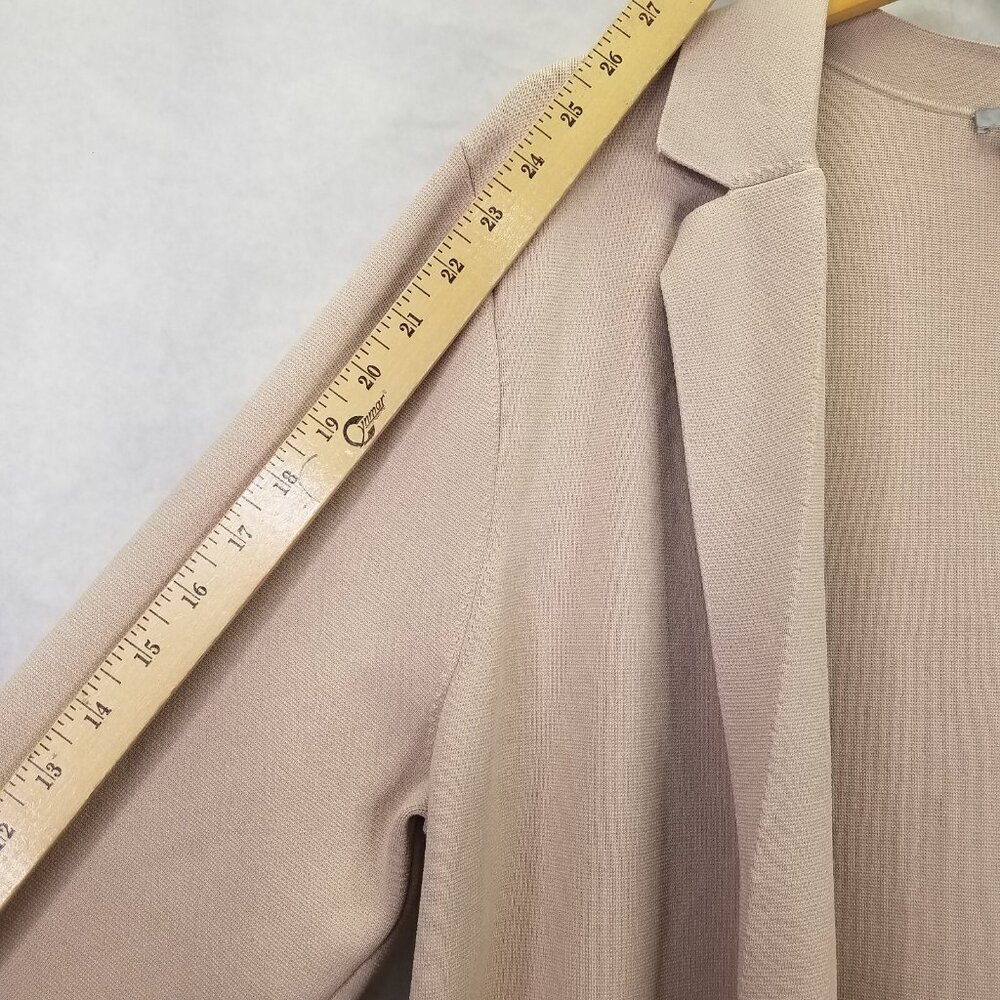 COS Open Cardigan Blazer Women's M Beige Tan Long Knit Jacket Minimalist Lagum - Picture 15 of 16